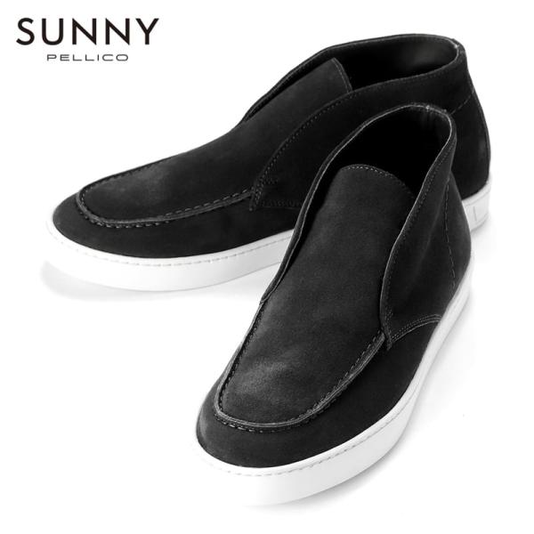 ペリーコサニー PELLICO SUNNY ／ カーフスエードモカシンアンクルブーツ「M007」（N...