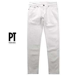 PT TORINO DENIM ピーティートリノデニム ／ 24SS ウォッシュドコットンストレッチホワイトデニムジーンズ「SWING」（ホワイト）｜ikinakikonashi