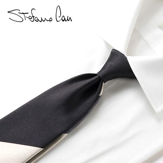 【SALE】ステファノカウ Stefano Cau ／ シルクサテンパネルストライプネクタイ「166...