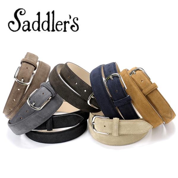 サドラーズ Saddler’s ／ カーフスエード29mm幅ベルト「EG02」（7 colors）