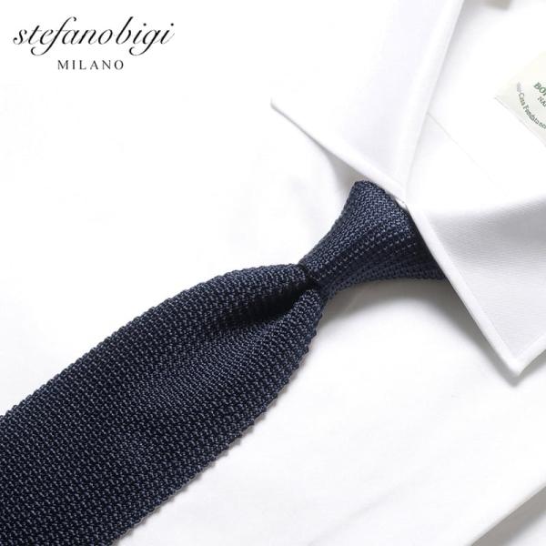 ステファノビジ stefanobigi ／ 26SS シルクカノコ編みソリッドニットネクタイ「MAO...