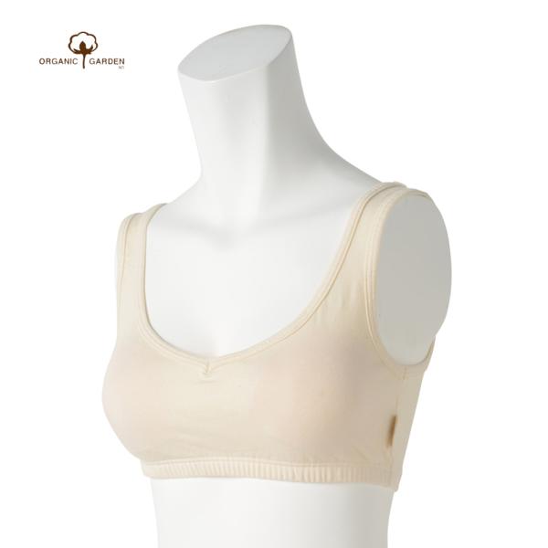 オーガニックガーデン やさしく安定感のある「ベア天リラックスブラ」M・Lサイズ　オーガニックコットン...