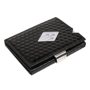 EXENTRI WALLET (エキセントリ ウォレット)モザイクブラック 本革 三 