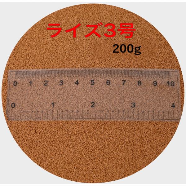 日清丸紅飼料 ライズ3号 200g(200g×1袋） (0.36mm〜0.65mm) 沈降性  小分...