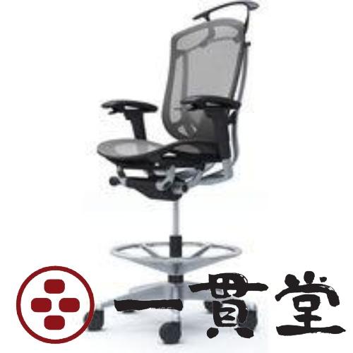 CC82JS FPH2 オカムラ コンテッサ セコンダ 可動肘 座メッシュ ミディアムグレー 1脚(...