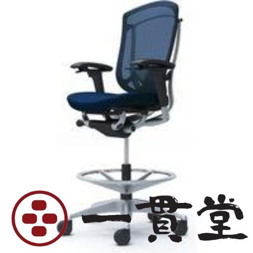 CC83JS FPC4 オカムラ コンテッサ セコンダ 可動肘 座クッション ダークブルー 1脚(メ...