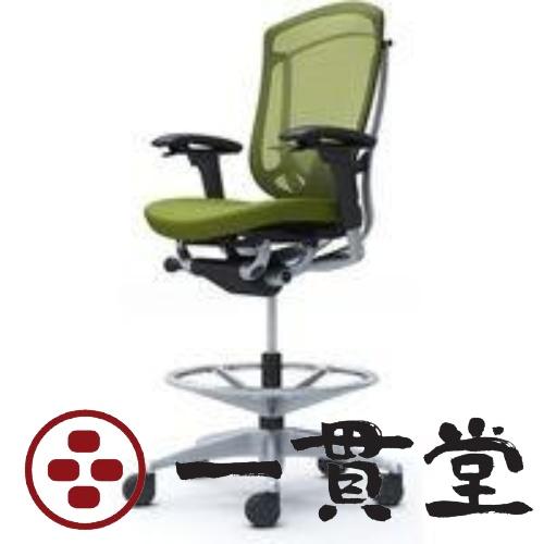 CC83JS FPC5 オカムラ コンテッサ セコンダ 可動肘 座クッション グリーン 1脚(メーカ...