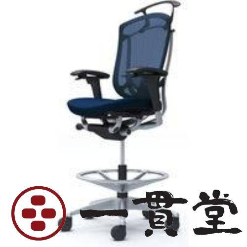 CC84JS FPC4 オカムラ コンテッサ セコンダ 可動肘 座クッション ダークブルー 1脚(メ...