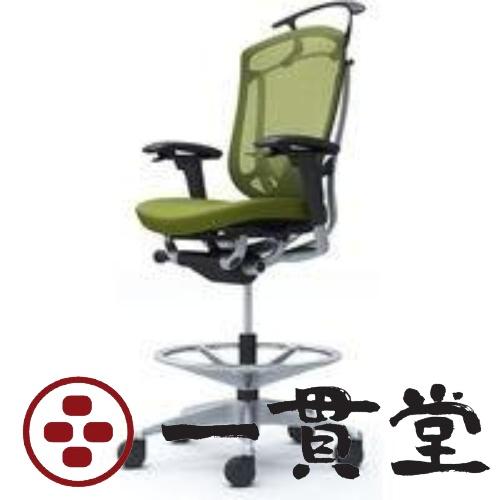 CC84JS FPC5 オカムラ コンテッサ セコンダ 可動肘 座クッション グリーン 1脚(メーカ...