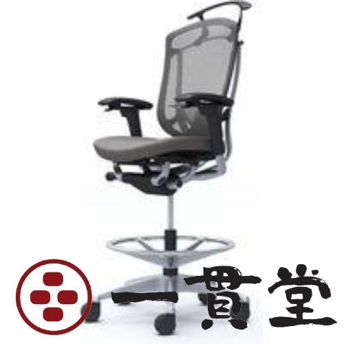 CC84JS FPD2 オカムラ コンテッサ セコンダ 可動肘 座クッション ミディアムグレー 1脚...
