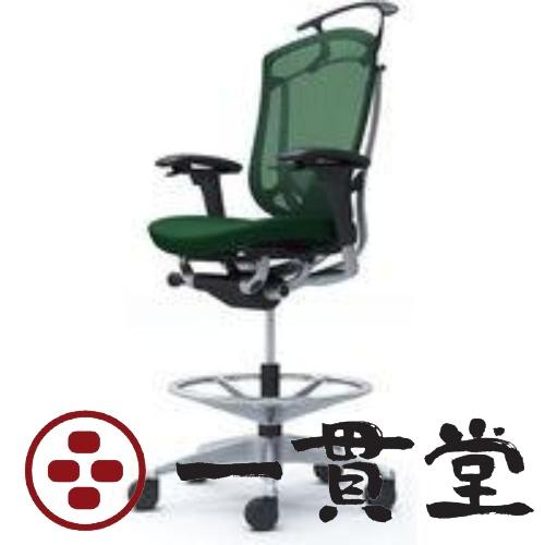 CC84JS FPD5 オカムラ コンテッサ セコンダ 可動肘 座クッション ダークグリーン 1脚(...