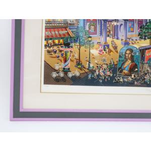 京都一輝堂》【工芸品】美術品 絵画 希少 ヒロ・ヤマガタ 「ステンド
