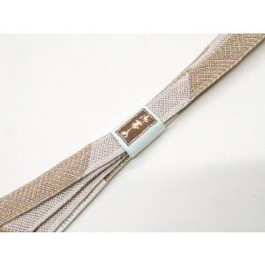 《京都一輝堂》和装小物 帯締め 長尺 Lサイズ ロング 夏物 夏 平組 美品 帯締 r8w02-80