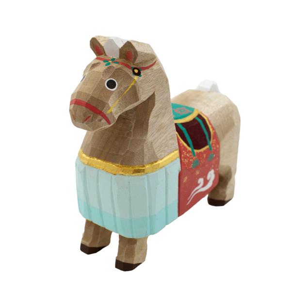 2026干支置物「午」うま(木地) 特大サイズ/奈良一刀彫/人形/ウマ/馬/uma