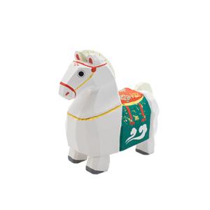 2026干支置物「午」うま(白) 大サイズ/奈良一刀彫/人形/ウマ/馬/uma