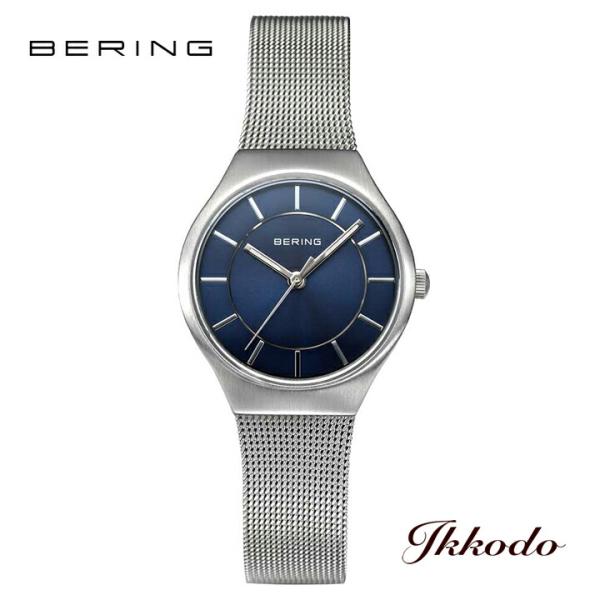 BERING ベーリング クラシックスカンジナビアン ブルー 27mm 3気圧防水 レディース腕時計...
