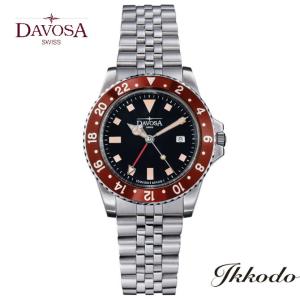 DAVOSA ダボサ Ternos Vintage テルノス ヴィンテージ GMT クォーツ 39mm  10気圧防水 日本国内正規品 2年間メーカー保証 メンズ腕時計 163.500.60 16350060