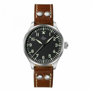 Laco ラコ Pilot Augsburg39 アウグスブルク 自動巻き ブラックダイアル ブラウ...