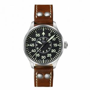 Laco ラコ Pilot Aachen39 アーヘン 自動巻き ブラックダイアル ブラウンカーフストラップ 日本国内正規品 2年保証 861990