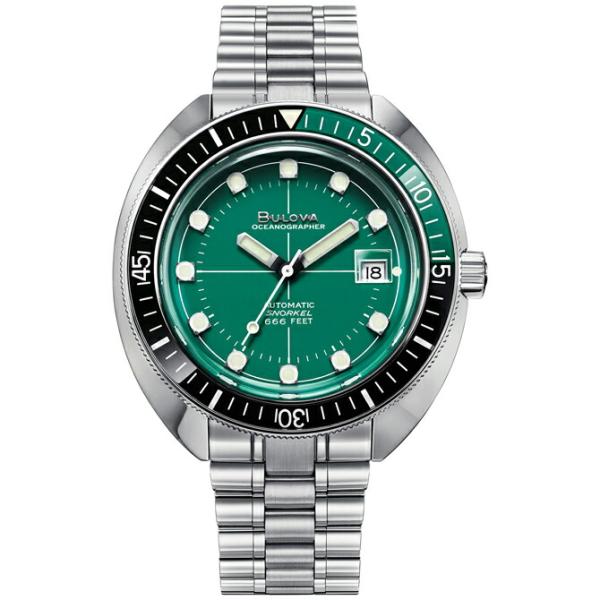 ボーナスストア＋10% ブローバ BULOVA デビルダイバー 自動巻き グリーンダイヤル 20気圧...