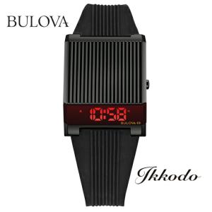 ボーナスストア＋10%   ブローバ BULOVA コンピュートロン Computron LEDデジタルクォーツ シリコンラバーストラップ 3気圧防水 正規品 3年保証 98C135｜ikkodo-online