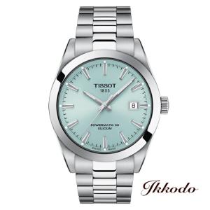 ボーナスストア＋10% 【ご購入特典対象商品】TISSOT ティソ ジェントルマン 自動巻き シリシウム アイスブルー文字盤 T127.407.11.351.00【T1274071135100】