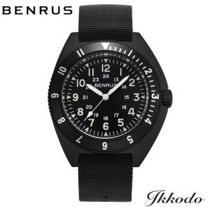 BENRUS ベンラス TYPE-II BLACK クォーツ 42mm 10気圧防水 メンズ腕時計 日本国内正規品 1年間メーカー保証 TYPE-II BK TYPEIIBK｜城下町松本の時計店一光堂