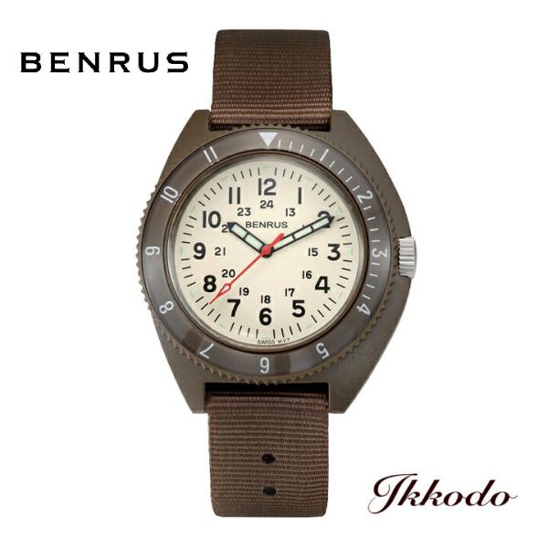 ボーナスストア＋10% BENRUS ベンラス TYPE-III OLIVE IVORY クォーツ ...