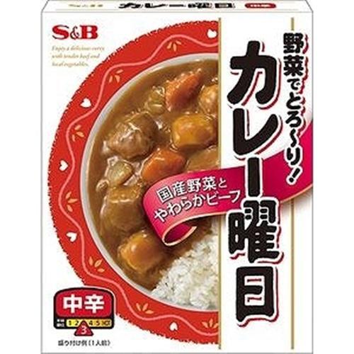 S&amp;B エスビー食品 カレー曜日レトルト 中辛 230g×5入