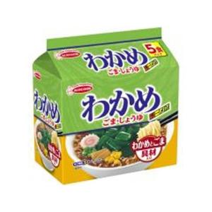 エースコック わかめラーメンごま・しょうゆ（袋） 5食パック×6個（3月上旬頃入荷予定）