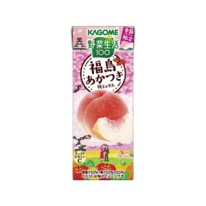 カゴメ 野菜生活100 福島あかつき桃ミックス（紙） 195ml×12本