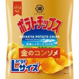 湖池屋 Largeサイズ ポテトチップス 金のコンソメ 112g×12袋