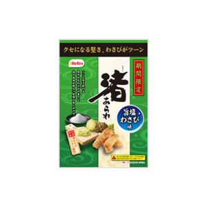 栗山米菓 渚あられ 旨塩わさび味 82g×12袋（6月上旬頃入荷予定）