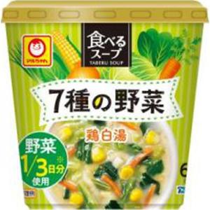 東洋水産 マルちゃん 食べるスープ ７種の野菜鶏白湯×6入