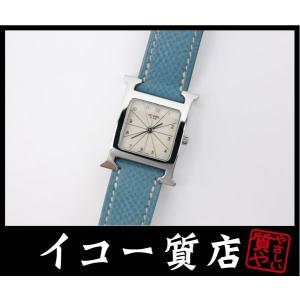 エルメス　Hウォッチ　レディース　HH1.210　クオーツ　SS×ブルージーンレザーバンド　【中古】