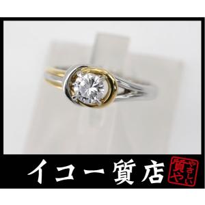 Pt900/K18　ダイヤモンド0.351ct　リング　9号　【中古】｜iko78com