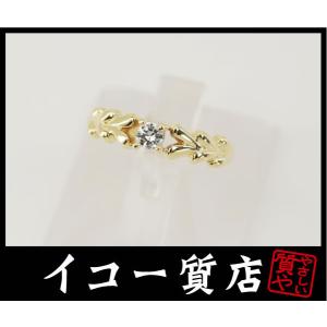 イコー質店　K18　★ダイヤ0.1ct　1粒石デザイン　ファッションリング　7号　新品仕上げ済み　美品　RY6133｜iko78com