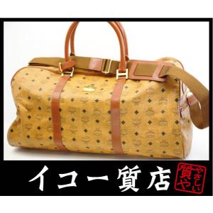 イコー質店　MCM　★人気シリーズ　美品　ロゴグラム　ボストンバッグ　55cmサイズ　ストラップ付　...