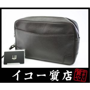 【未使用】dunhill レザー 鞄 鍵付き ヴィンテージ dunhill（ダンヒル） セカンドバッグ ロック 鍵付き レザー ブラック