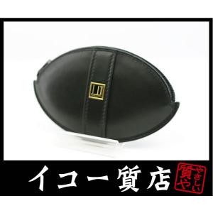 イコー質店　ダンヒル　★極希少　未使用・保管品　コインケース　カーフレザー　ブラック　楕円形デザイン...