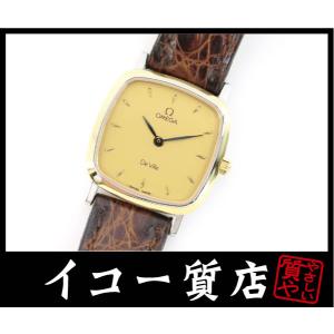 イコー質店　オメガ　★極希少　デビル　スクエア　レディース　クオーツ　レザーベルト　ゴールドダイヤル...
