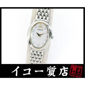 イコー質店　セイコー　クレドール　★希少モデル　美品　GSTE927　シグノ　12Pダイヤ/シェルダ...