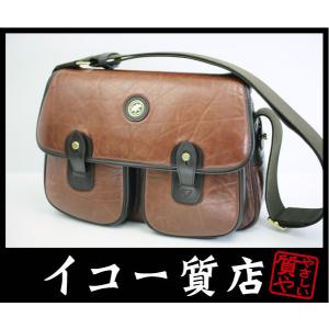 イコー質店　ハンティングワールド　★極希少モデル　美品　バチューレザー　クロスボディショルダーバッグ...