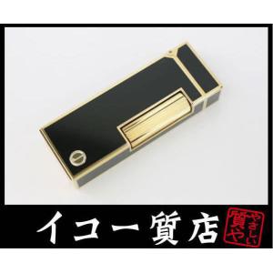 イコー質店　ダンヒル　★希少　着火良好　ローラガスライター　RL2401　ブラックラッカー×ゴールド...