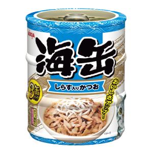 アイシア（AIXIA） 海缶ミニ 3缶パック かつお 180g(65g×3缶) UM3-1 1