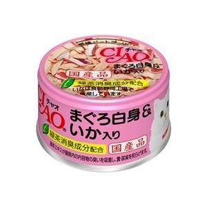 いなばペットフード いなば チャオ缶 まぐろ白身＆いか入り 85g A-03