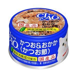 いなば チャオ缶 かつお＆おかか（かつお節） ささみ入り 85g A-10 1ケース48個セット｜ikoapetfood