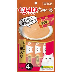 いなば チャオ ちゅ〜る とりささみ＆桜えび 14g×4本 SC-99｜ikoapetfood