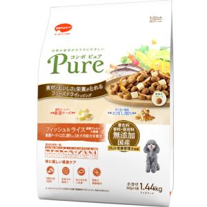 日本ペットフード コンボピュア ドッグ フィッシュ＆ライス 1.44kg 1ケース8個セット｜ikoapetfood