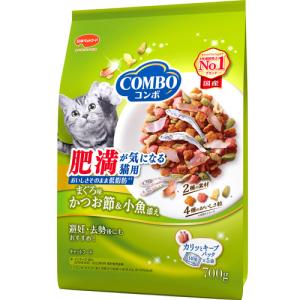 日本ペットフード コンボ キャット 肥満が気になる猫用 まぐろ味・かつお節・小魚添え 700g（140g×5袋）×1個 COMBO 猫用ドライフードの商品画像